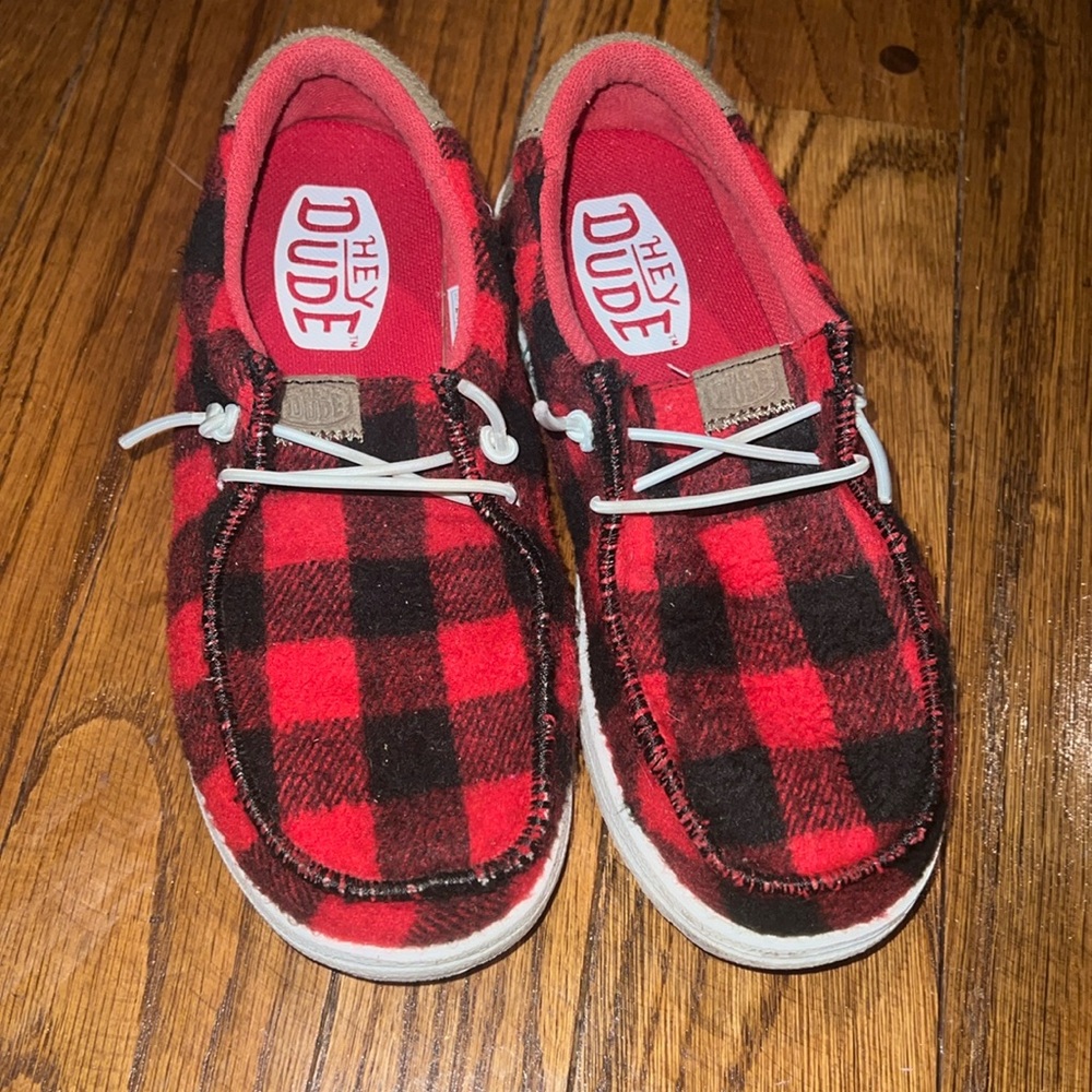 Hey Dude Buffalo Plaid Kids